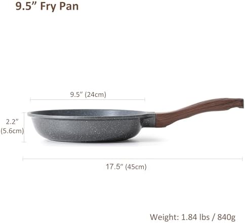 SENSARTE Nonstick Frying Pan Skillet, 9.5-inch Swiss Granite Omelette Pan