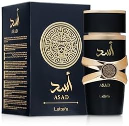 Lattafa Perfumes Asad for Unisex Eau de Parfum Spray, 3.4 Ounce