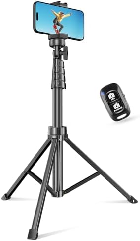 SENSYNE 62" Phone Tripod, Extendable Selfie Stick with Wireless Remote