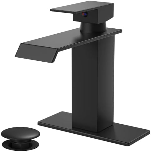 Bathroom Faucet, Matte Black Bathroom Faucet 3-or-1 Hole
