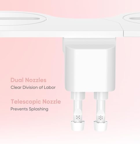 Ultra-Slim Bidet Attachment, Posterior&Feminine Wash-(Retractable Dual Nozzles)