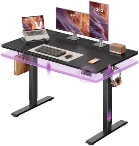 VASAGLE Standing Desk, 48x24 Inch Electric Adjustable Desk, 30-Min Assembly