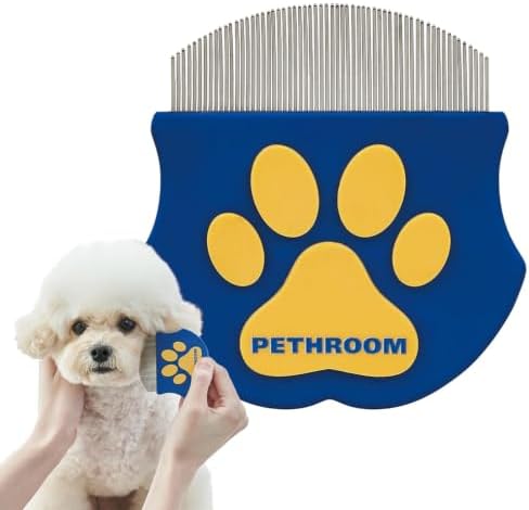 Professional Eye Comb for Pets, Stainless Steel Tear Stain Remover