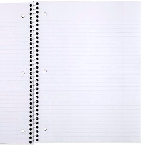 Mead Spiral Notebook, 6 Pack, 1 Subject, College Ruled Paper, 7-1/2" x 10-1/2"