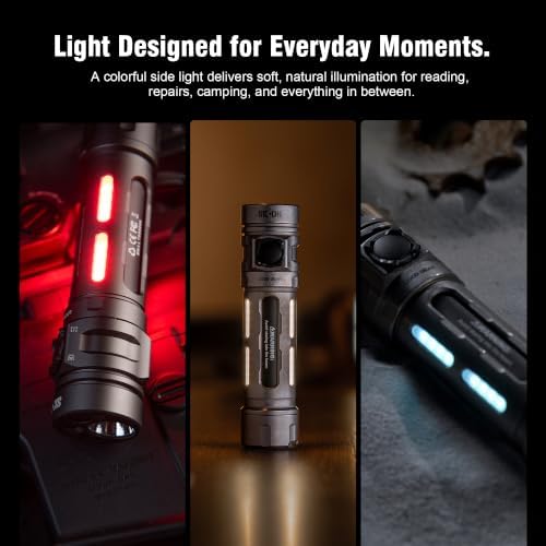SK06 2400LM EDC High Lumens Flashlight with UV & Cyan Beam