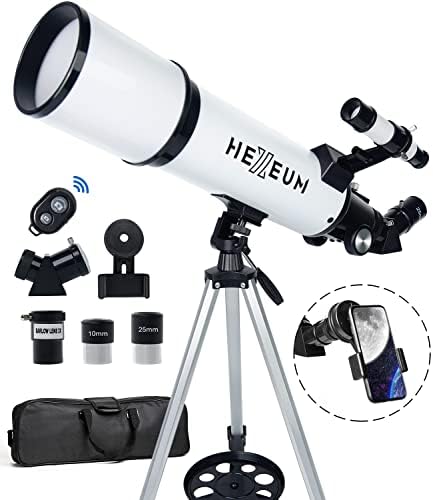 Telescope for Adults, 80mm/600mm AZ Refractor for Beginners