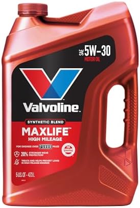 Valvoline MaxLife High Mileage 5W-30 Synthetic Blend Motor Oil 5 Quart