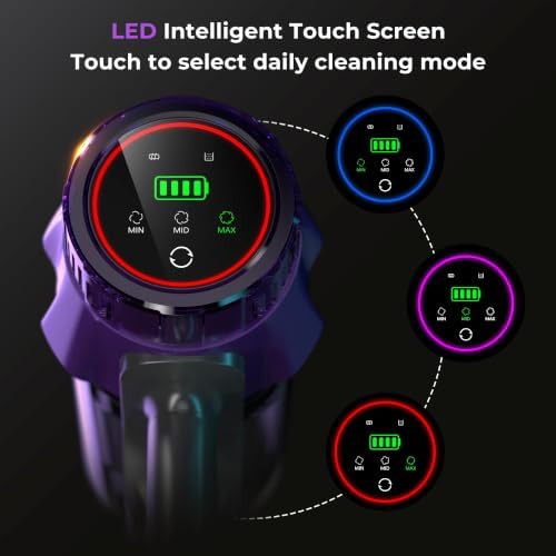 Cordless Vacuum Cleaners for Home, 55Kpa Suction, Max 70Min Runtime