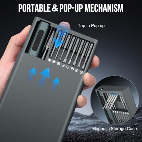 STREBITO Mini Electric Screwdriver, 86-IN-1 Plus Electronic Screwdriver Set