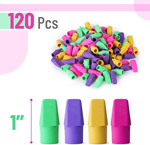 Mr. Pen- Pencil Top Erasers, 120 Pack, Latex-Free, No-Smudge