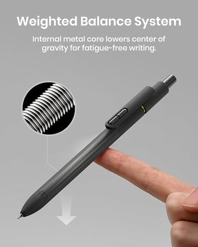 8 Pack Gel Pens, Quick-Drying Black Ink, 0.7mm Fine Point Fidget Pen