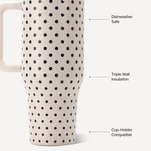 HydroJug Traveler 32oz, Insulated Water Bottle with Handle, French Vanilla