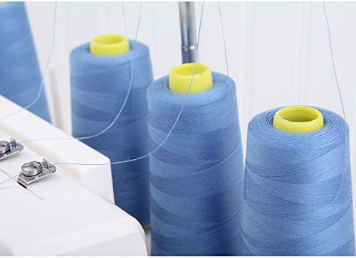 ThreadArt Polyester Serger Thread, 4 Cone Pack 2750yd 40/2, White