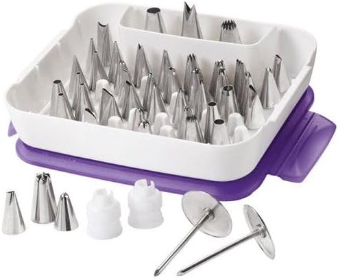 Wilton Master Cake Decorating Piping Tips Set, 55-Piece with Case