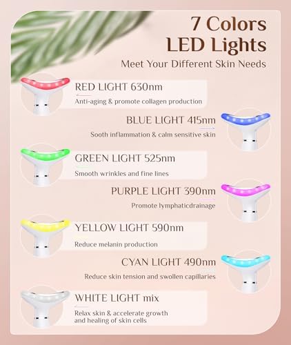 7 Color Galvanic Machines - Red Light Therapy for Face and Neck
