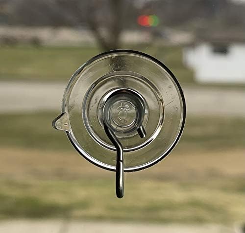 12 Pak Small 1 ¼ -inch (Made in Pennsylvania) Heavy Duty Suction Cup Hooks for Glass