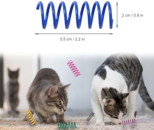 12PCS 12Colors Cat Spring Toys for Indoor Cats
