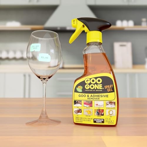 Goo Gone Adhesive Remover Spray Gel 12 Oz with Scraper, Surface Safe