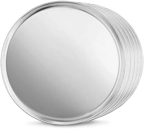 New Star Foodservice 51025 Aluminum Pizza Pan, 12-Inch, Pack of 6