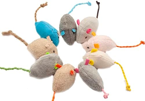 Fashion's Talk Cat Mice Toy 18-Pack Plush Catnip-Filled Mice Toys for Indoor Cats