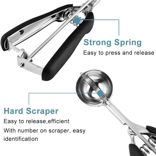 Cookie Scoop Set, Include 1 Tbsp/2 Tbsp/3 Tbsp, Cookie Dough Scoop