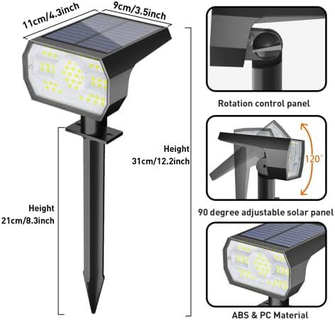 NYMPHY Solar Lights Outdoor Waterproof - 4 Pack (Cool White)