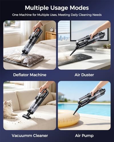 Cordless Handheld Vacuum Cleaner, 2-in-1 Vacuum & Blower, 36000Pa Suction Brushless Motor