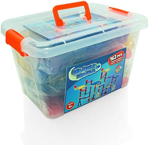 Marble Mania Marble Run - Marble Runs for Kids - 162 Piece Plus Storage Tub