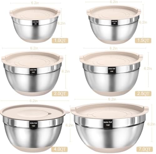 Mixing Bowls with Airtight Lids Set