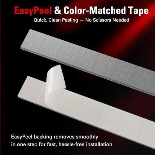 CKAuto 1/4oz, 0.25oz, Steel Adhesive Stick-On Wheel Weights, Gray, 60oz Box