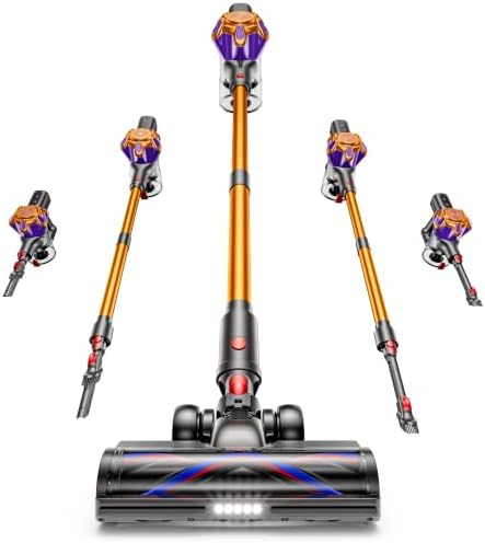 Cordless Vacuum Cleaner, 580W 50Kpa Powerful Stick Vacuum with 65 Mins Runtime