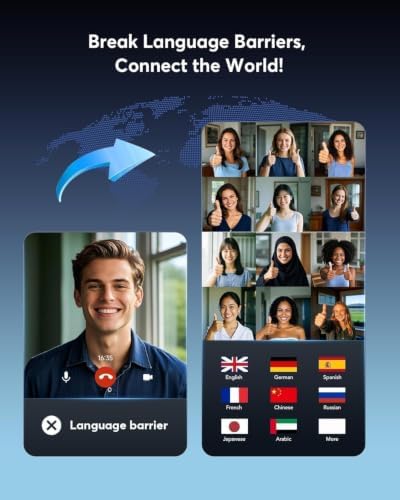 AI Translation Earbuds Real Time - 198 Languages 60H Translating Earbuds
