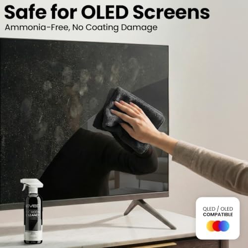 EVEO® Screen Cleaner Spray Kit (Streak-Free) TV Screen Cleaner for Smart TV, Lcd, LEd