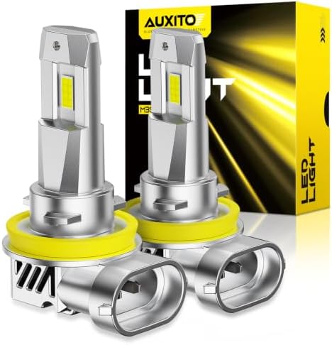 AUXITO H11/H8/H9 LED Light Bulbs 96,000LM 6500K White, Plug and Play,2PCS