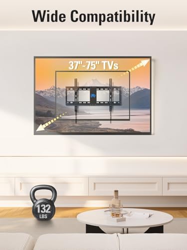 Mounting Dream Tilting TV Wall Mount for Most 37-90 Inch TVs up to 132lbs