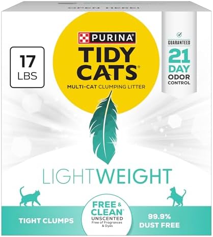 Purina Tidy Cats Low Dust Clumping Cat Litter, LightWeight Free & Clean Unscented
