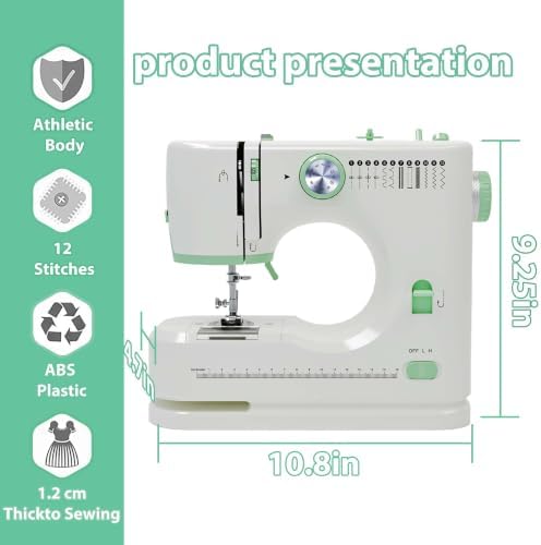 Small Sewing Machine for Beginners, Portable sewing Kit for Light Fabrics