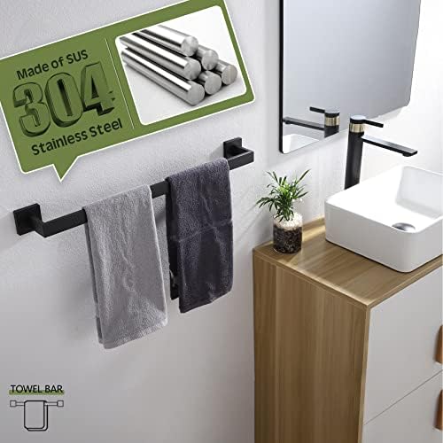 KOKOSIRI 24-Inch Single Towel Bar, Bathroom Kitchen Towel Holder