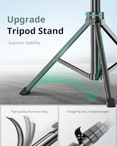 SENSYNE 62" Phone Tripod, Extendable Selfie Stick with Wireless Remote