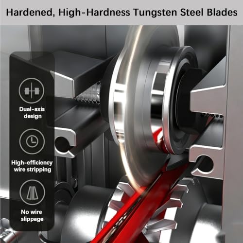 BAOLSLS Manual Wire Stripper Machine, 0.06"-1" Cable,with 2 Tungsten Blades