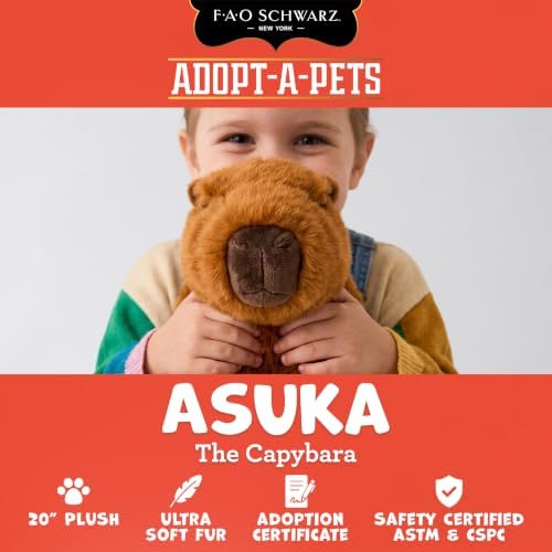 FAO Schwarz 22" Adopt-A-Pets Capybara Plush Stuffed Animal for Kids