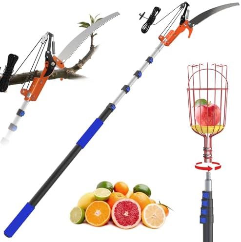 26FT Reach Pole Saw, Telescoping Tree Trimmer with 5-20FT Extension Pole