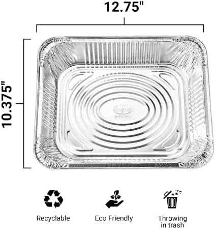 Aluminum Pans Half Size, 9X13, Extra Heavy Duty Disposable Foil Pans For Baking (30 Pack)