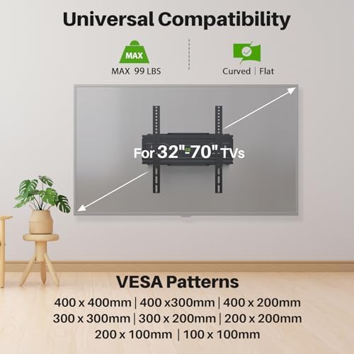 USX MOUNT Full Motion TV Wall Mount for Most 32-70 inch TVs up to 99 lbs