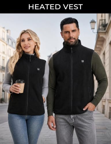 Heated Vest for Men Women, 3 Heating Levels 6 Heating Zones