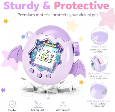 Protective Case for Tamagotchi Paradise, Hard PC Cover with Lanyard