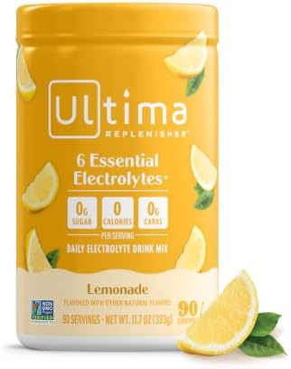Ultima Replenisher Daily Electrolyte Powder Drink Mix, 90-Serving Canister