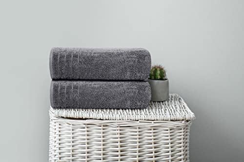 Tens Towels 4 Piece Extra Large Bath Towels 30 x 60 Inches, Dark Grey