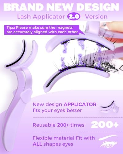 Cat Eye Magnetic Eyelashes Natural Look Wispy Magentic Lashes Reusable