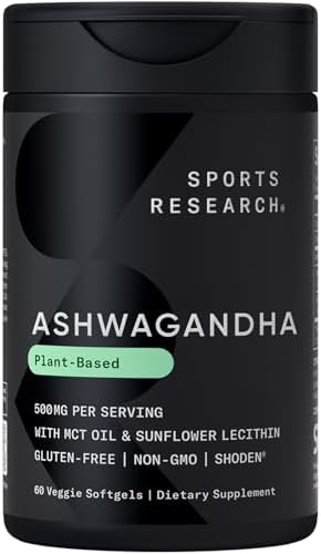 Sports Research® Ashwagandha w/Coconut MCT Oil, 60 Softgels